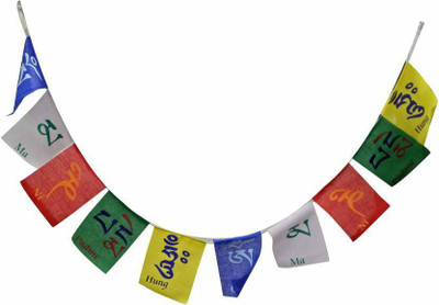 Cadeau Tibetan Buddhist Prayer Flag Square Car Window Flag Flag(Cotton)