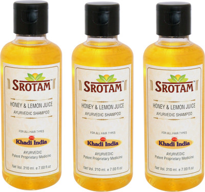 Srotam Honey & Lemon Juice Shampoo ( Set of 3 Bottle)(630 ml)