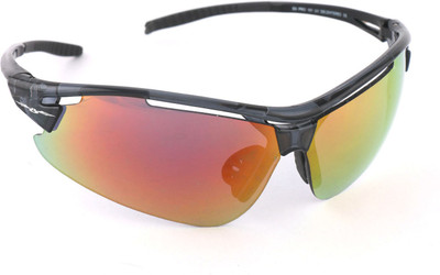 Vast Sport Wrap Around Polycarbonate Cricket Goggles(Black)