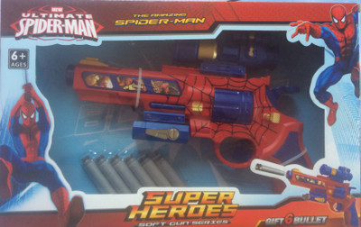 ToyVilla Amazing Spiderman Soft Bullet Gun(Multicolor)