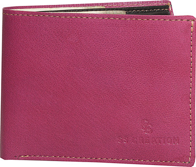 SS CREATION Boys Pink Genuine Leather Document Holder(5 Card Slots)