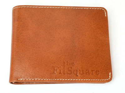 theFitSquare Men Casual Brown Genuine Leather Wallet(6 Card Slots)