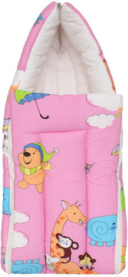 Bagaholics Printed Baby Cotton Bed Cum Bedding Set Sleeping Bag Baby Carry Bag Bunk(Fabric, Pink)