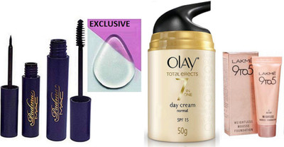 exclusive Silicon Puff,Padma Eyeliner,Mascara & Weightless Mousse Foundation 6gm With Total Effect 7 in One Day Cream(Set of 5)
exclusive Silicon Puff,Padma Eyeliner,Mascara & Weightless Mousse Foundation 6gm With Total Effect 7 in One Day Cream(Set of 5)