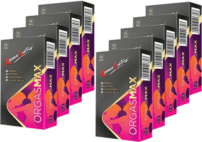 KamaSutra Nine ORGASMAX Ultra Premium 4 in 1 Ribbed, Dotted, Contoured, Climax Delay Condom(Set of 9, 108S)
KamaSutra Nine ORGASMAX Ultra Premium 4 in 1 Ribbed, Dotted, Contoured, Climax Delay Condom(Set of 9, 108S)