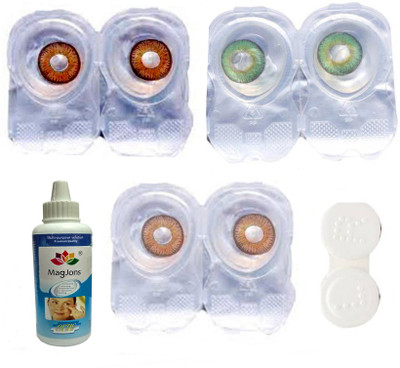Magjons 3 Pair Green, brown,honey Monthly Contact Lens(0, Brown, Green, Honey, Pack of 3)
Magjons 3 Pair Green, brown,honey Monthly Contact Lens(0, Brown, Green, Honey, Pack of 3)