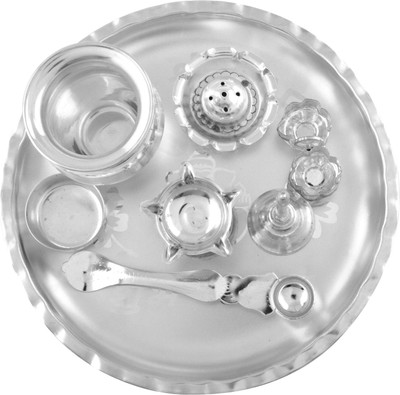 Shreeng Silver Plated GL 8 inchi Pooja Set 8 Pcs. ( 20cmx20cmx7cm) Stainless Steel(8 Pieces, Silver)
Shreeng Silver Plated GL 8 inchi Pooja Set 8 Pcs. ( 20cmx20cmx7cm) Stainless Steel(8 Pieces, Silver)