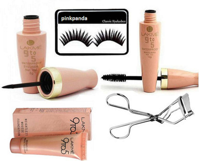Pinkpanda Eyelashes With Lakme 9to5 Eyeliner And Mascara, Mousse Foundation & Eyelashes Curler(Set of 5)
Pinkpanda Eyelashes With Lakme 9to5 Eyeliner And Mascara, Mousse Foundation & Eyelashes Curler(Set of 5)