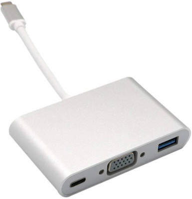 Blendia Microware USB-C VGA Multiport Adapter, USB3.1 Type C to USB3.0 Type A + VGA + Type C Multi-Port Hub Charger Adapter Chord Hub VGA Cable(Compatible with COMPUTER, MOBILE, Silver)
Blendia Microware USB-C VGA Multiport Adapter, USB3.1 Type C to USB3.0 Type A + VGA + Type C Multi-Port Hub Charger Adapter Chord Hub VGA Cable(Compatible with COMPUTER, MOBILE, Silver)