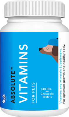DROOLS Absolute Vitamin Tablet- Dog Supplement Chicken 400 g Dry Dog Food(Pack of 110)
DROOLS Absolute Vitamin Tablet- Dog Supplement Chicken 400 g Dry Dog Food(Pack of 110)
