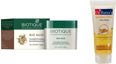 Biotique Bio Mud Youthful Firming & Revitalizing Face Pack for All Skin Types-75gm & Dr Batra's Instant Glow Face Wash-100gm(Set of 1)
Biotique Bio Mud Youthful Firming & Revitalizing Face Pack for All Skin Types-75gm & Dr Batra's Instant Glow Face Wash-100gm(Set of 1)