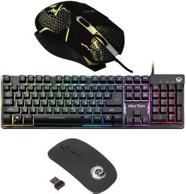 MEETION K-9300 SEMI MECHANICAL GAMING KEYBOARD AND XM-505 MOUSE WITH FREE ERAGON WIRELESS MOUSE Combo Set
MEETION K-9300 SEMI MECHANICAL GAMING KEYBOARD AND XM-505 MOUSE WITH FREE ERAGON WIRELESS MOUSE Combo Set