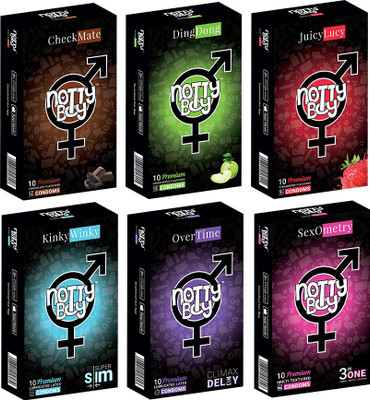 NottyBoy HoneyMoon Combo Pack Condom(Set of 6, 60S)