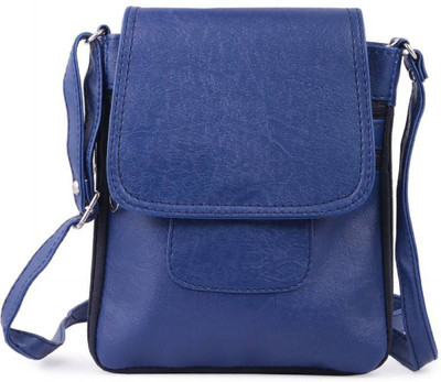 VARSHA FASHION ACCESSORIES Girls Evening/Party, Casual, Formal Blue Leatherette Sling Bag