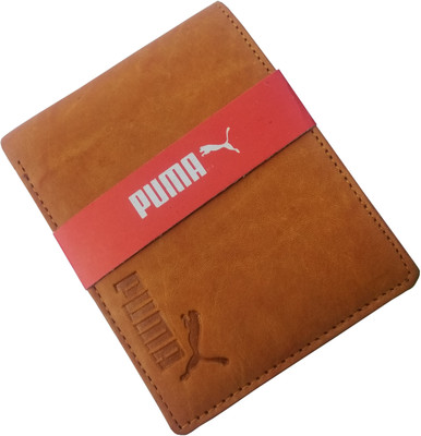 Puma Men Tan Genuine Leather Wallet(3 Card Slots)
