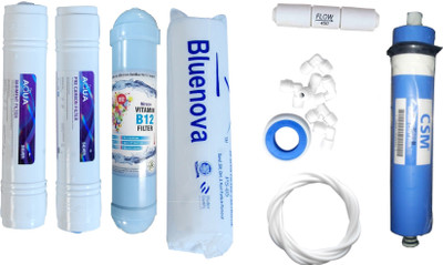 Bluenova RO service Kit with Inline set, CSM 80 GPD Membrane, Vitamin B12, Spun and Other accessories Solid Filter Cartridge(0.001, Pack of 9)
Bluenova RO service Kit with Inline set, CSM 80 GPD Membrane, Vitamin B12, Spun and Other accessories Solid Filter Cartridge(0.001, Pack of 9)