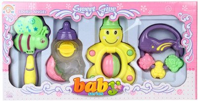 Fun Villa Non Toxic Baby Rattle Set of 4 Pieces for Infants - Gift Pack Rattle(Multicolor)
Fun Villa Non Toxic Baby Rattle Set of 4 Pieces for Infants - Gift Pack Rattle(Multicolor)