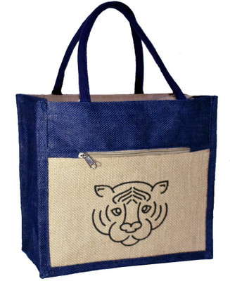 Crack4Deal Natural Jute Burlap Multipurpose Lunch Bag Combination with Blue Color and Leopard Printed (Size- Length-11" x Width-6" x Hight-10" Inch) Waterproof Lunch Bag(Blue, 10 inch)
Crack4Deal Natural Jute Burlap Multipurpose Lunch Bag Combination with Blue Color and Leopard Printed (Size- Length-11" x Width-6" x Hight-10" Inch) Waterproof Lunch Bag(Blue, 10 inch)