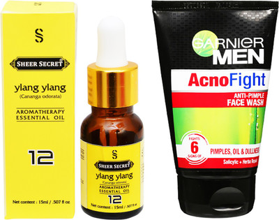 SHEER SECRET AROMATHERAPY YLANG YLANG ESSENTIAL OIL 15ML with MEN'S ACNO FIGHT FACEWASH 100ML(Set of 2)
SHEER SECRET AROMATHERAPY YLANG YLANG ESSENTIAL OIL 15ML with MEN'S ACNO FIGHT FACEWASH 100ML(Set of 2)