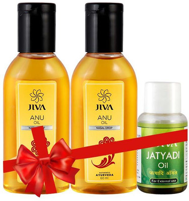 Jiva Anu Oil (60 ml) Pack of 2 with Jatyadi Oil (20 Ml)(Set of 5)