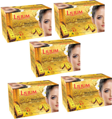 Lilium Herbal Gold Instant Fairness Bleach Cream Pack of 5(42 g)