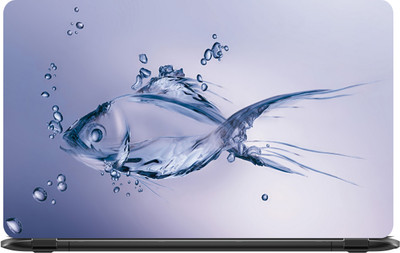 Lapower Fish Made by Water Vinyl Laptop Decal 15.6
