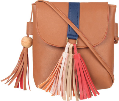 Roshiaaz Girls Casual Brown Canvas Sling Bag