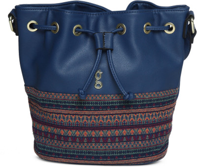 Global Desi Women Casual Blue PU Sling Bag