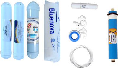Bluenova RO service Kit with Inline set, Hi-Lo 80 GPD Membrane, Vitamin B12, Spun and Other accessories Solid Filter Cartridge(0.001, Pack of 9)
Bluenova RO service Kit with Inline set, Hi-Lo 80 GPD Membrane, Vitamin B12, Spun and Other accessories Solid Filter Cartridge(0.001, Pack of 9)