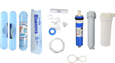 Bluenova RO service Kit with Inline set, Filmtech Dow 75 GPD Membrane, Vitamin B12, Housing (MH), Spun, Bowl and Other accessories Solid Filter Cartridge(0.001, Pack of 12)
Bluenova RO service Kit with Inline set, Filmtech Dow 75 GPD Membrane, Vitamin B12, Housing (MH), Spun, Bowl and Other accessories Solid Filter Cartridge(0.001, Pack of 12)