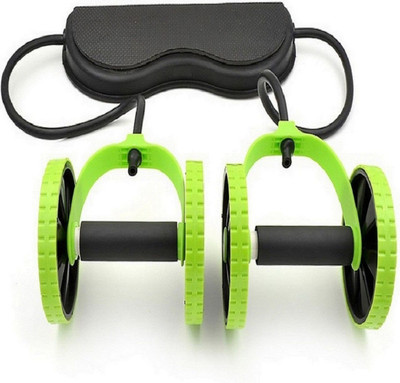 Krishna full body Resistance tube with wheels Ab Exerciser(Green)