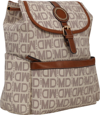 Quickk MQM13187 8 Backpack(White, Brown), Brown;white
