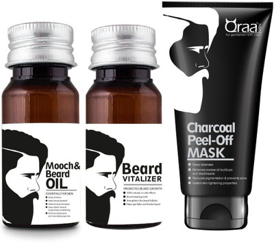 Qraa Men Mooch & Beard Oil 30ml + Beard Vitalizer-For Beard Growth30Ml + Charcoal Peel Off Mask(Set of 3)
Qraa Men Mooch & Beard Oil 30ml + Beard Vitalizer-For Beard Growth30Ml + Charcoal Peel Off Mask(Set of 3)
