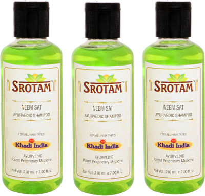 Srotam Neem Sat Shampoo ( Set of 3 Bottle)(630 ml)