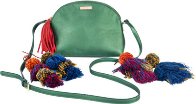 Chumbak Women Casual Green PU Sling Bag