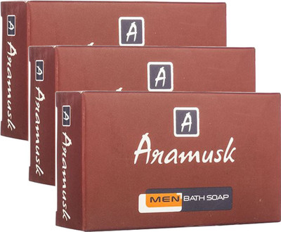 Aramusk Men Bath Soap Pack Of 3(375 g, Pack of 3)