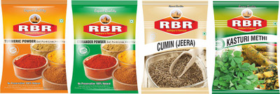 RBR Premium Mix Spices-Turmeric(Haldi),Coriander(Dhaniya),Cumin(Jeera) Seeds,Dried Fenugreek Leaves(Kasturi Methi) 100g Each(4 x 100 g)
RBR Premium Mix Spices-Turmeric(Haldi),Coriander(Dhaniya),Cumin(Jeera) Seeds,Dried Fenugreek Leaves(Kasturi Methi) 100g Each(4 x 100 g)