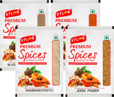 Xplor Red chilli Powder + Black Pepper Powder + Jeera Powder + Khas Khas (4 Packs of 100gm Each)(4 x 100 g)
Xplor Red chilli Powder + Black Pepper Powder + Jeera Powder + Khas Khas (4 Packs of 100gm Each)(4 x 100 g)