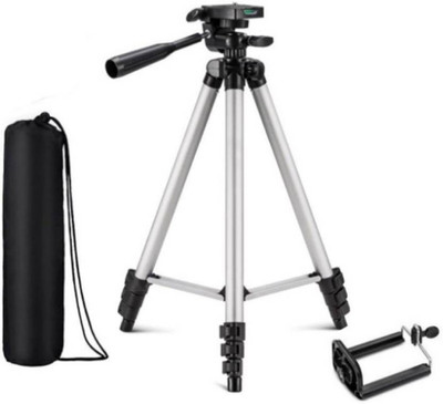 Mobone Tripod-3110 Adjustable Aluminum High Quality Lightweight Camera Stand With Three-Dimensional Head & Quick Release Plate For Video Cameras, Portable Tripod With Mobile Clip Holder Tripod(Silver, Black, Supports Up to 1500)
Mobone Tripod-3110 Adjustable Aluminum High Quality Lightweight Camera Stand With Three-Dimensional Head & Quick Release Plate For Video Cameras, Portable Tripod With Mobile Clip Holder Tripod(Silver, Black, Supports Up to 1500)