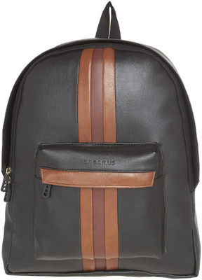 Bags R Us Faux Leather 18 Laptop Backpack(Black)