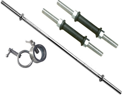 Faiydashop "3"ft Straight Bar With "2" Steel Locks And Dumbbell Rod Set With Rubber Grip Weight Lifting Bar(Silver, Black), Black;silver
Faiydashop "3"ft Straight Bar With "2" Steel Locks And Dumbbell Rod Set With Rubber Grip Weight Lifting Bar(Silver, Black), Black;silver
