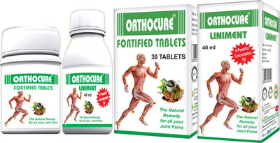 Ortho Cure Fortified Tablets - (30 Tablets) & Orthocure Liniment Joint Pain Oil (40ml) (Combo Of 2) Liquid(40 ml)
Ortho Cure Fortified Tablets - (30 Tablets) & Orthocure Liniment Joint Pain Oil (40ml) (Combo Of 2) Liquid(40 ml)