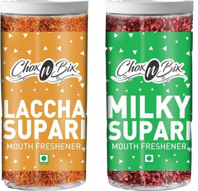 Chox N Bix Supari Laccha, Milky, Areca Nut, Menthol, Saffron Mouth Freshener(Pack of 3)
Chox N Bix Supari Laccha, Milky, Areca Nut, Menthol, Saffron Mouth Freshener(Pack of 3)