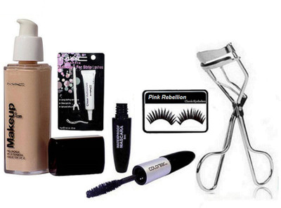 Pink Rebellion Eyelashes & Mac Makeup Pro longwear Foundation & Colorbar 2 in 1 Eyeliner+Mascara & Eyelashes Glue With Eyelashes Curler(Set of 5)
Pink Rebellion Eyelashes & Mac Makeup Pro longwear Foundation & Colorbar 2 in 1 Eyeliner+Mascara & Eyelashes Glue With Eyelashes Curler(Set of 5)