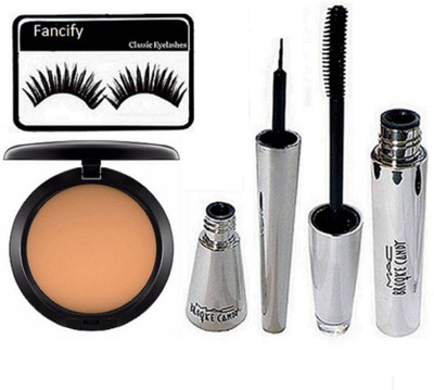 fancify Eyelashes,Mac Brooke Candy Eyeliner and mascara, compact(Set of 4)