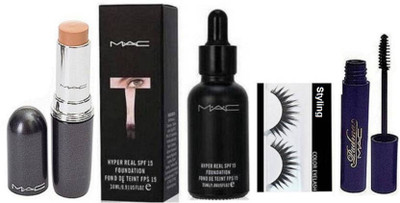 Styling Eyelashes & Padma Mascara, Hyper Real SPF 15 Foundation& Stick Concealer Studio Fix Fluid Spf 15(Set of 4)
Styling Eyelashes & Padma Mascara, Hyper Real SPF 15 Foundation& Stick Concealer Studio Fix Fluid Spf 15(Set of 4)