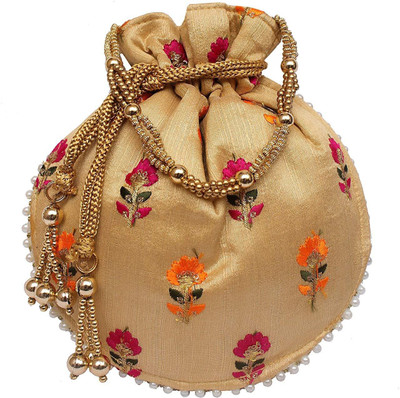 Deepsum Traditional Ethnic Potli Bag Silk Clutch Batwa Pouch wedding gift for women Potli (Gold) Potli(Gold)
Deepsum Traditional Ethnic Potli Bag Silk Clutch Batwa Pouch wedding gift for women Potli (Gold) Potli(Gold)
