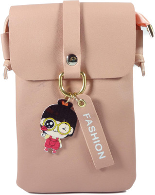 SB Girls Casual Beige PU Sling Bag