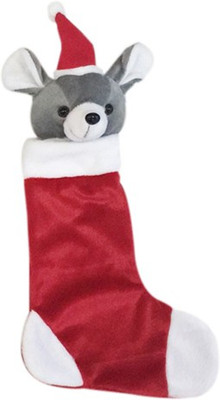 My Baby Excels Grey Mouse Plush X'mas Stocking 35 cm - 35 cm(Multicolor)