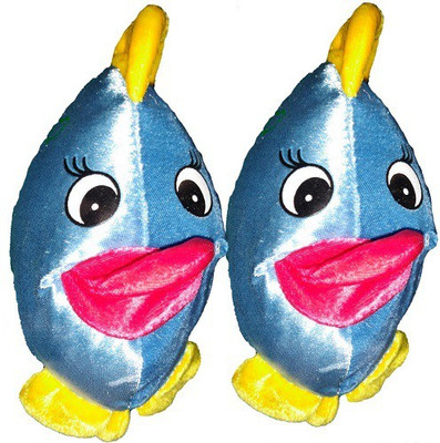 fabbud Multicolor Fish Stuffed Soft Plush Toy(pack of 2) - 15 cm(Multicolor)